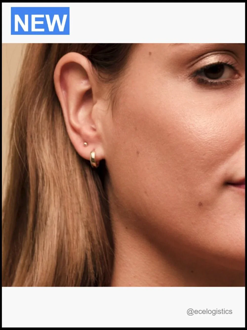 3 Pairs Gold Hoop Earrings Set Huggie Hoops Studs Dainty Stacking Jewelry
